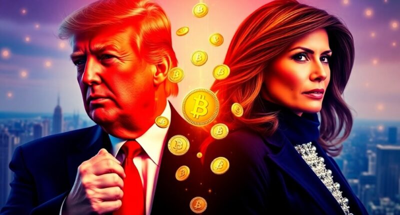 trump melania crypto split