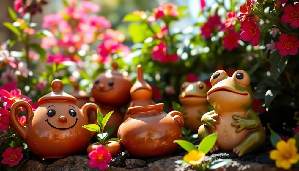 whimsical stoneware figurines collection