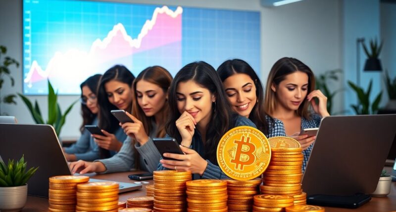 female investors boosting bitcoin