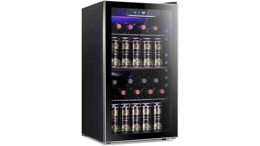 26 bottle glass door cooler