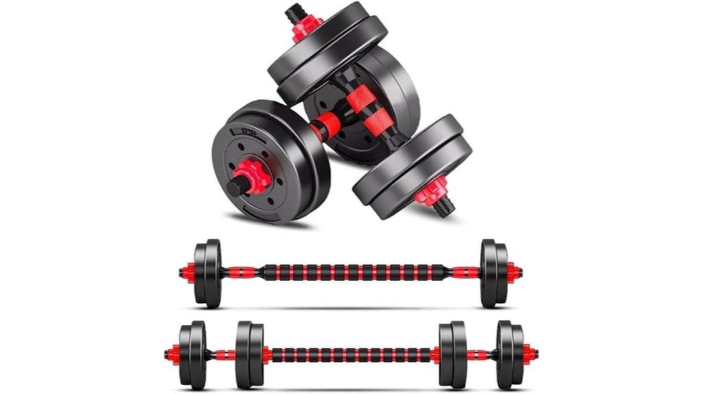 adjustable dumbbell barbell set
