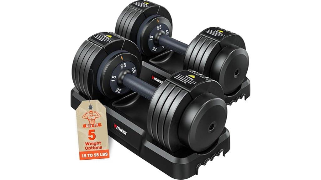 adjustable dumbbell handles