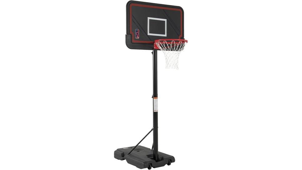 adjustable portable basketball system