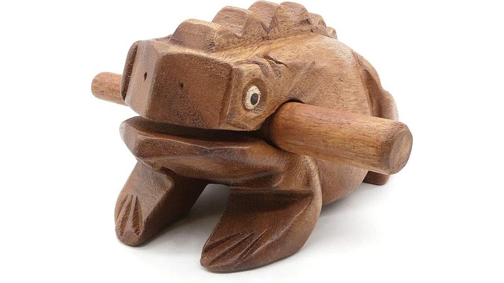 african wooden frog instrument