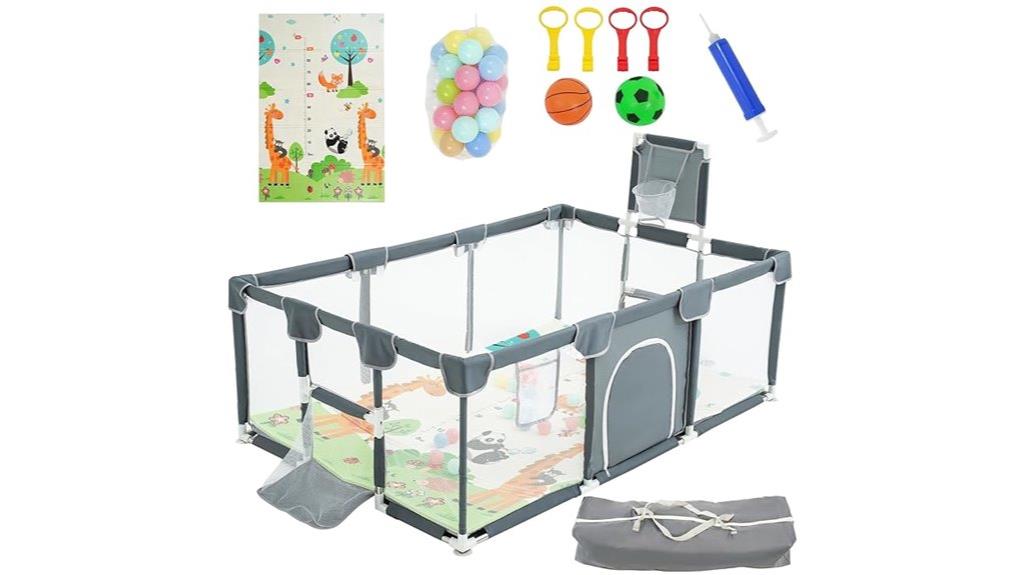 baby playpen with mat