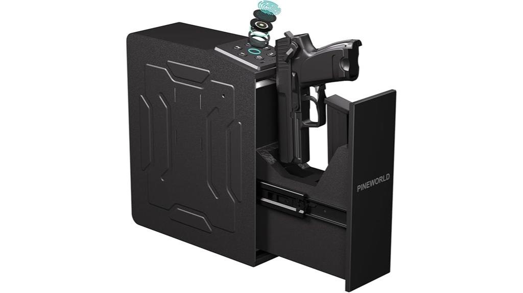 biometric and pin handgun safe