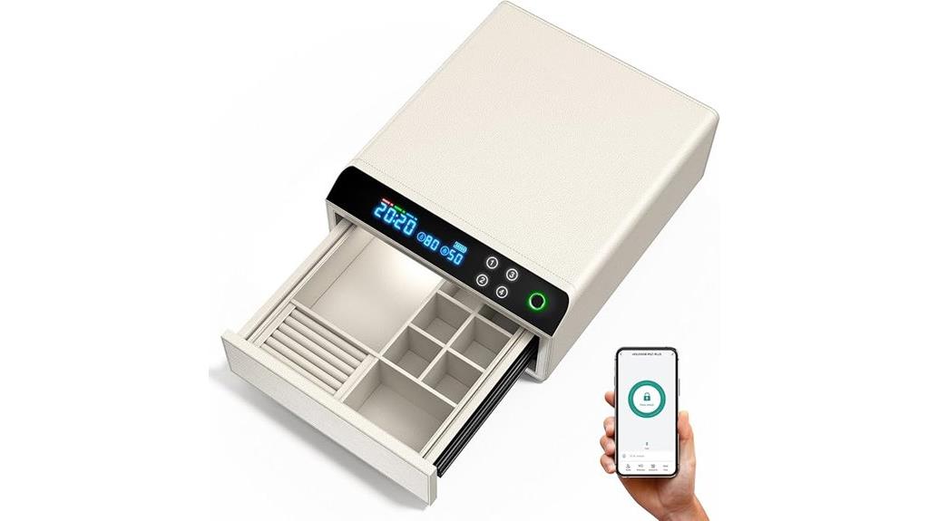 biometric bluetooth jewelry safe