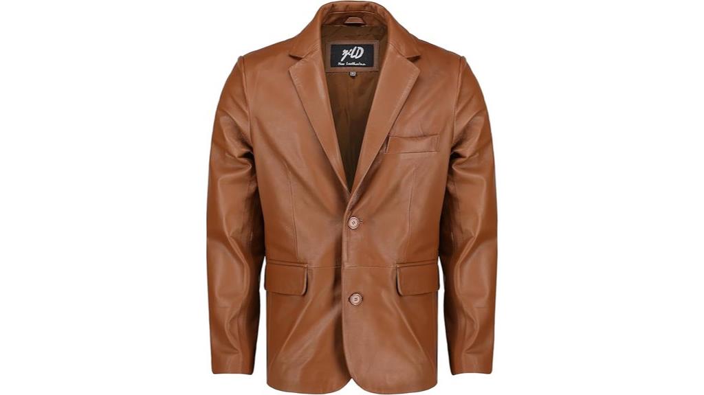 casual leather blazer