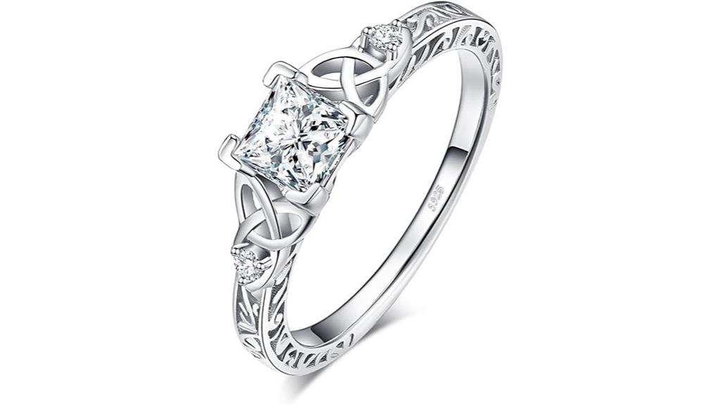celtic knot zirconia ring