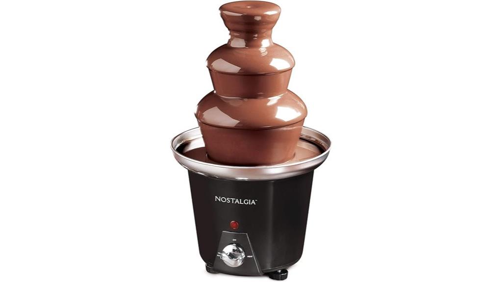 chocolate fountain with three tiers