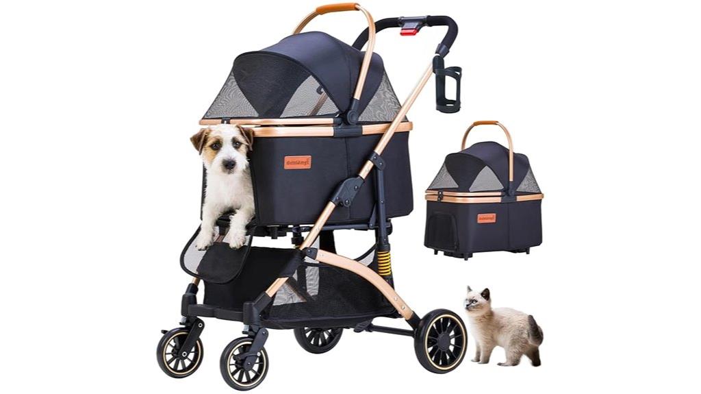 compact dog stroller design