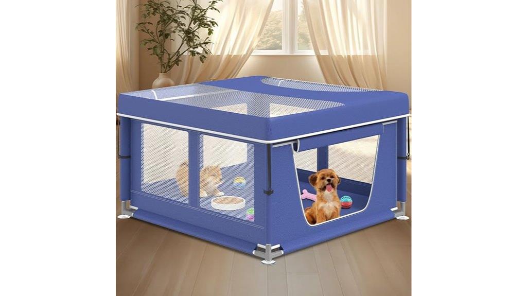 dog pen with roof