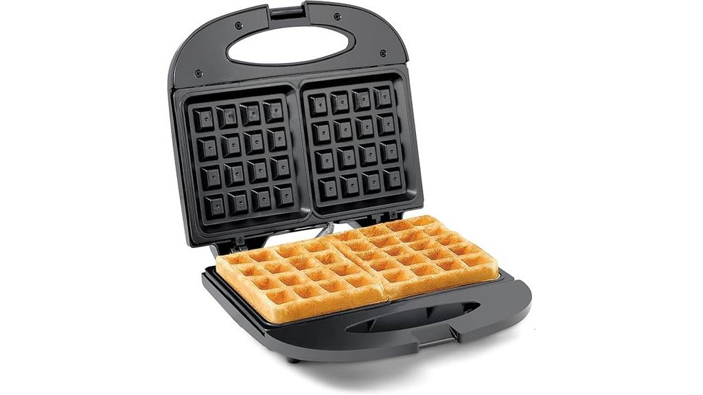 electric 2 slice belgian waffle maker