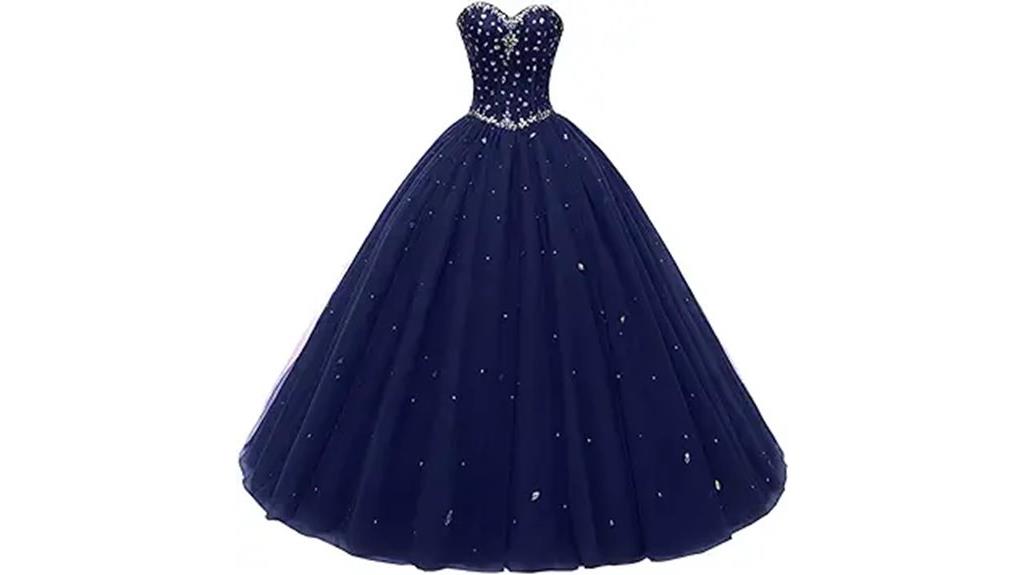 elegant tulle quincea era dress