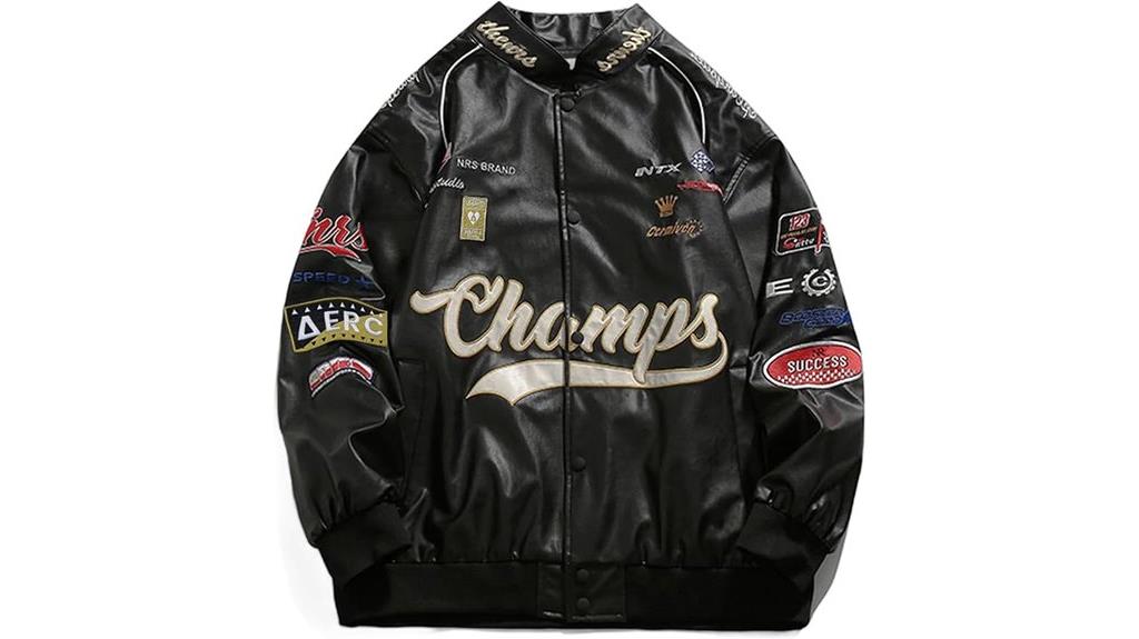 faux leather motorcycle jacket