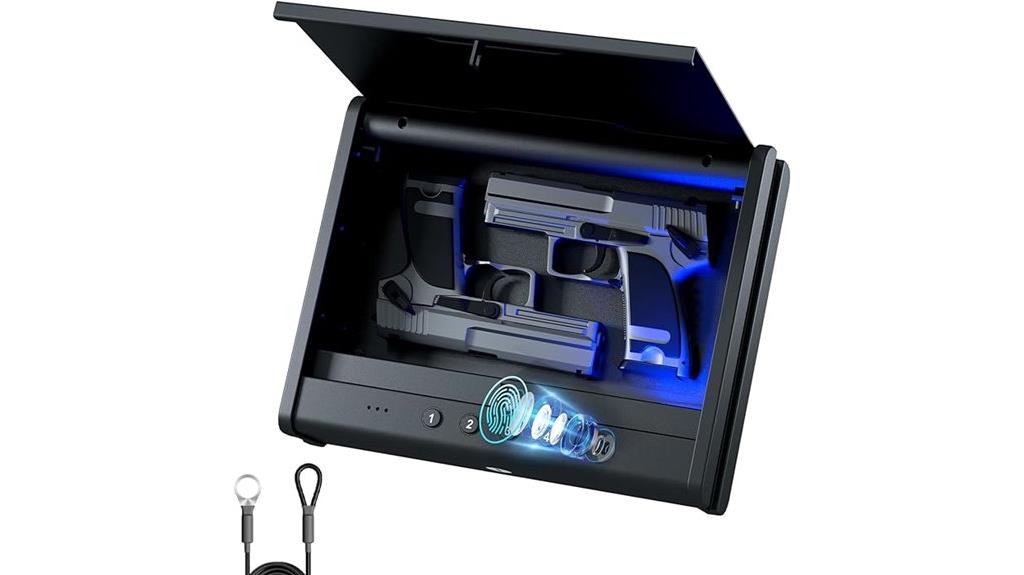 fingerprint keypad firearm safe