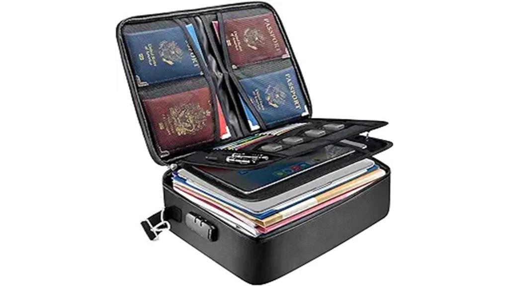 fireproof locking document box