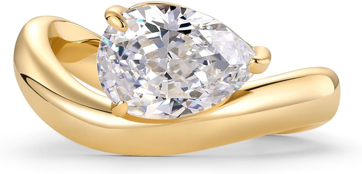 gold plated zirconia ring