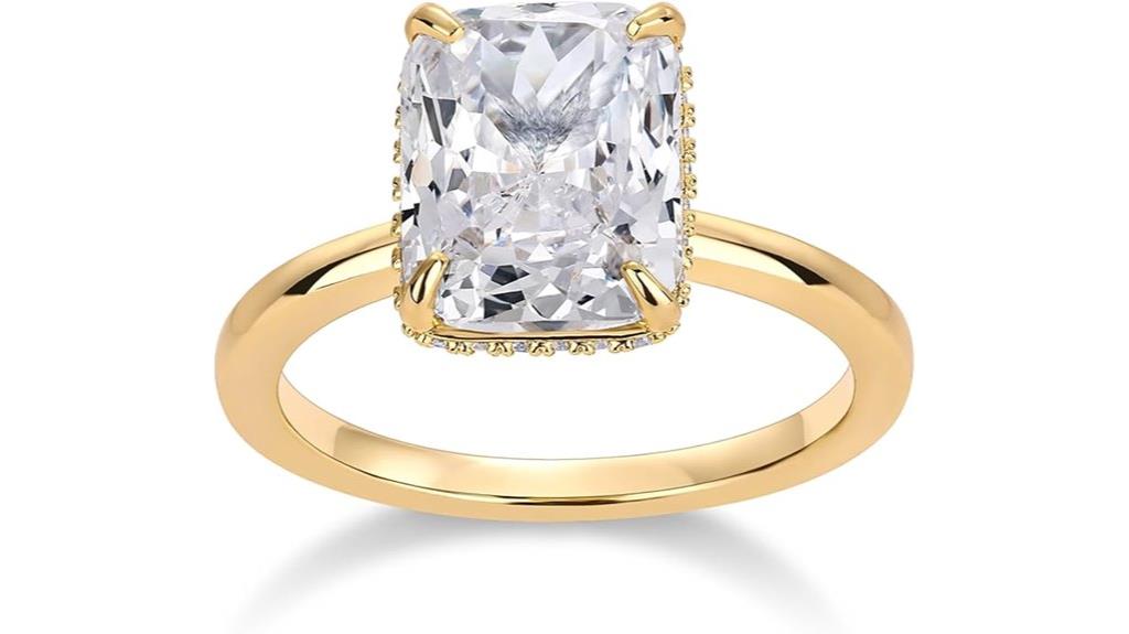 gold plated zirconia ring