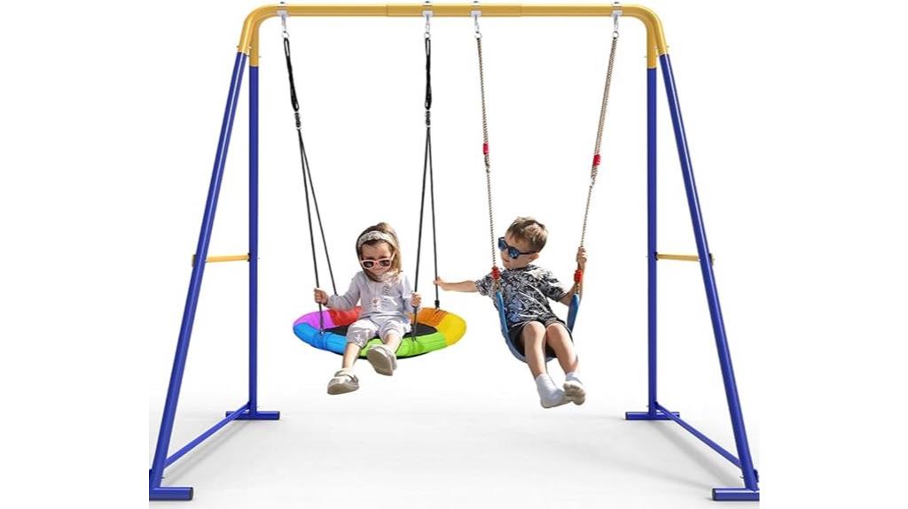 heavy duty backyard swingset