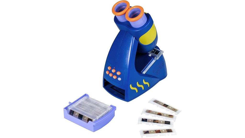 kids talking microscope