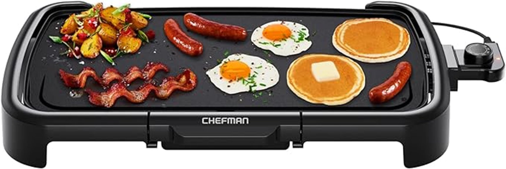 large electric griddle with removable control