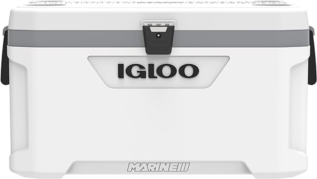 large white marine cooler