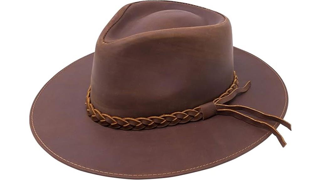 leather fedora hat