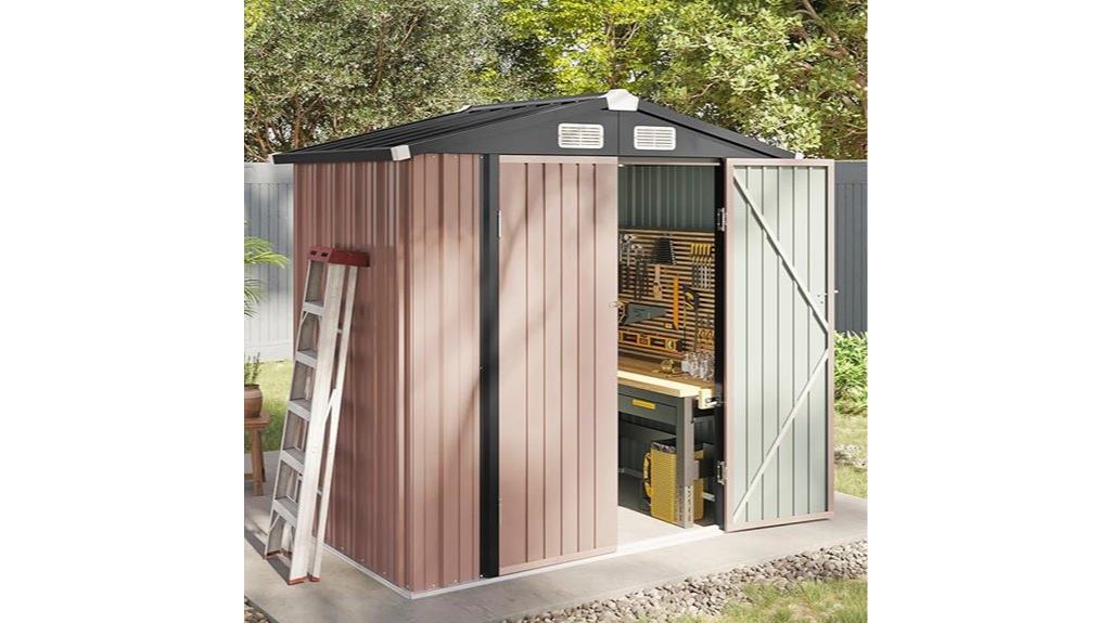 lockable metal garden shed