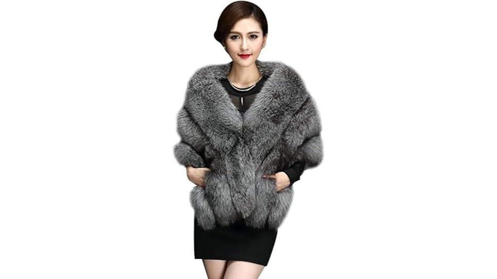 luxurious faux fur shawl