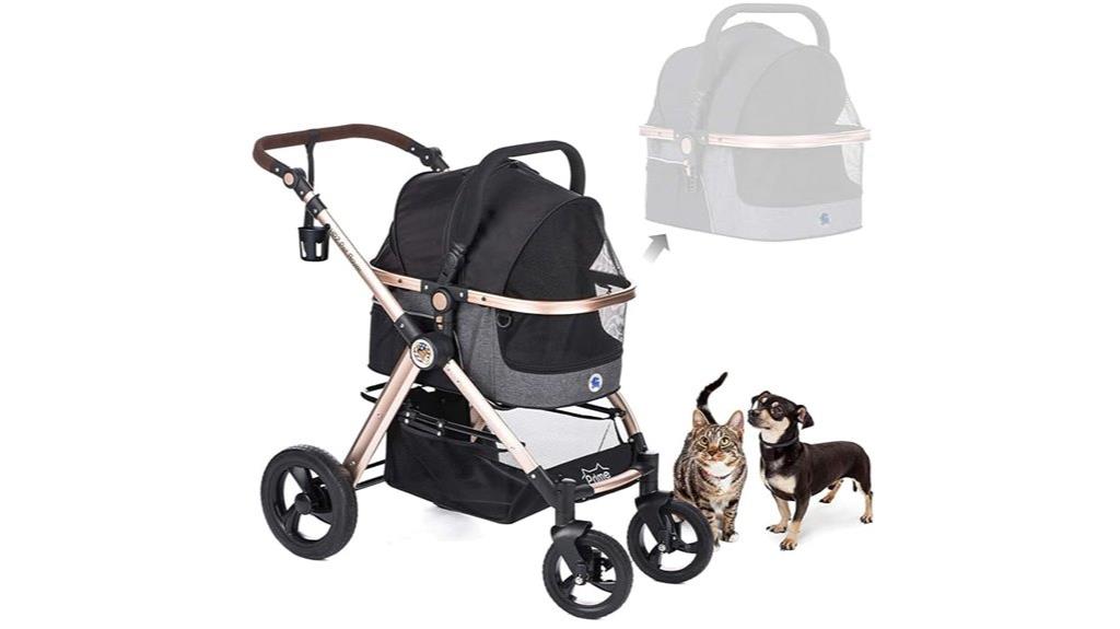luxury 3 in 1 pet stroller