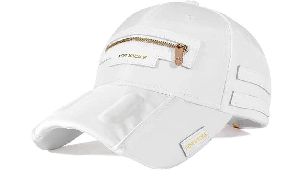 luxury zipper ponytail cap