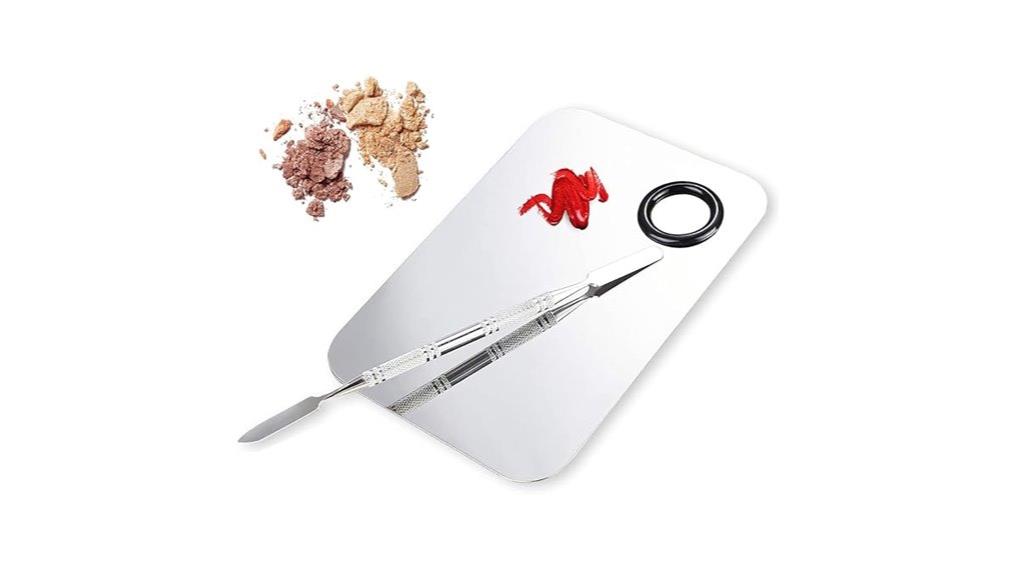 makeup palette with spatula