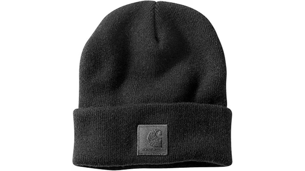 men s beanie with patch
