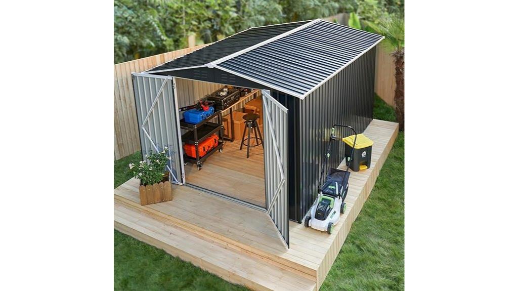 metal outdoor garden shed