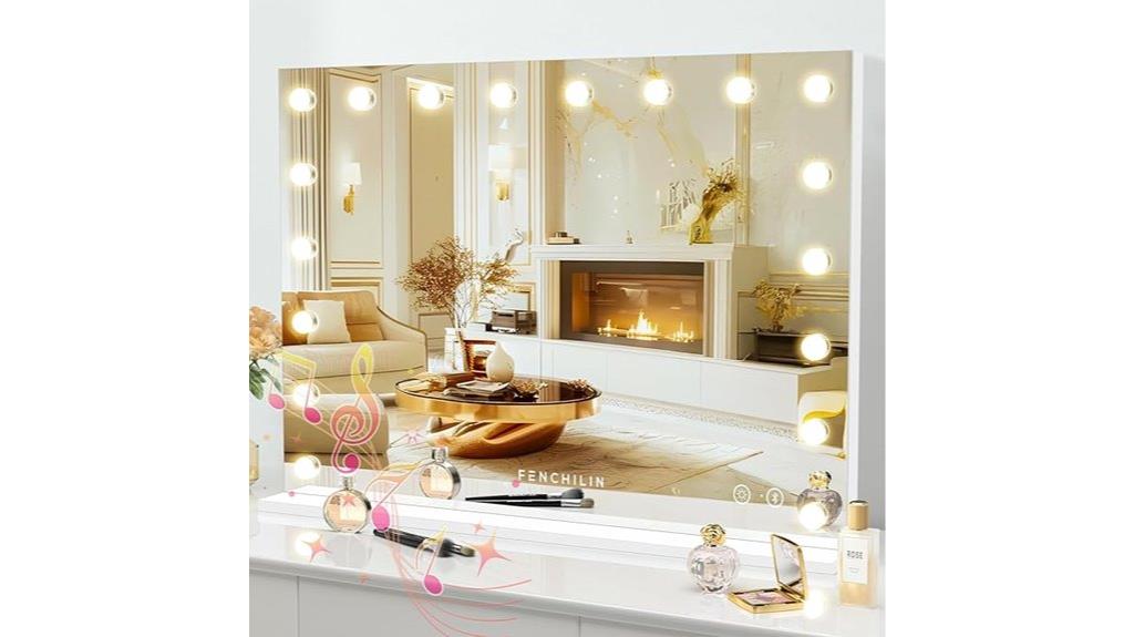 mirror with lights usb