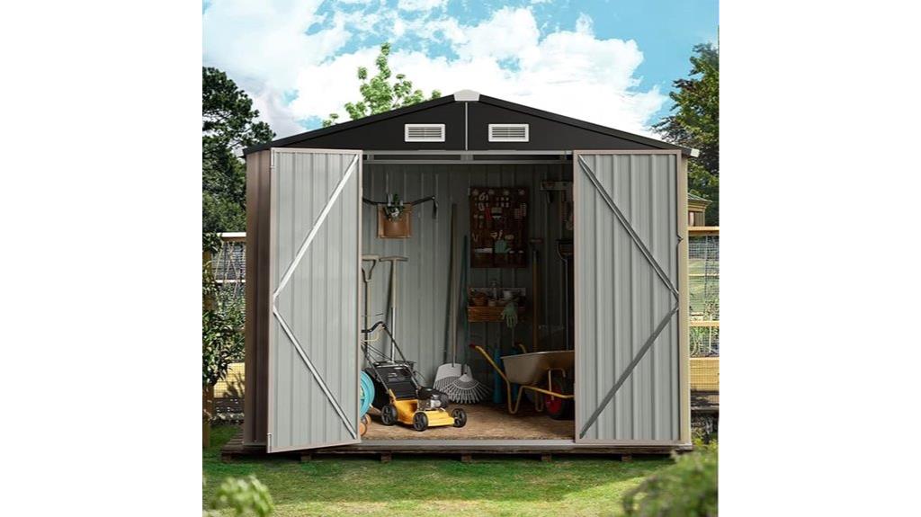 outdoor metal storage shed