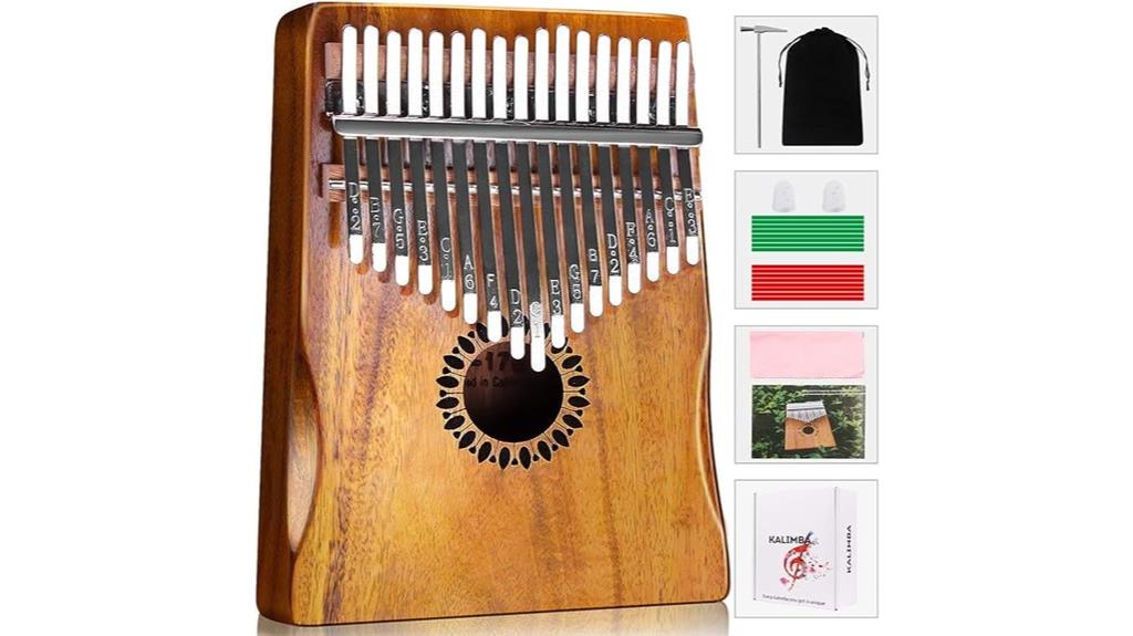 portable 17 key wooden kalimba