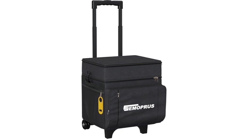 portable insulated rolling cooler