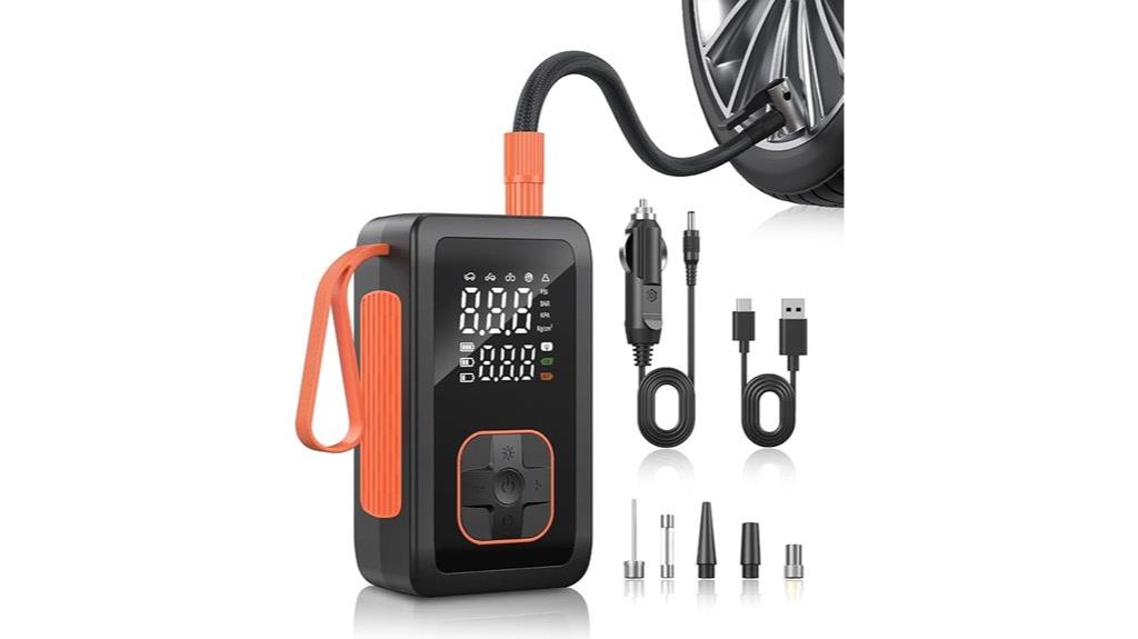 portable tire inflator with gauge