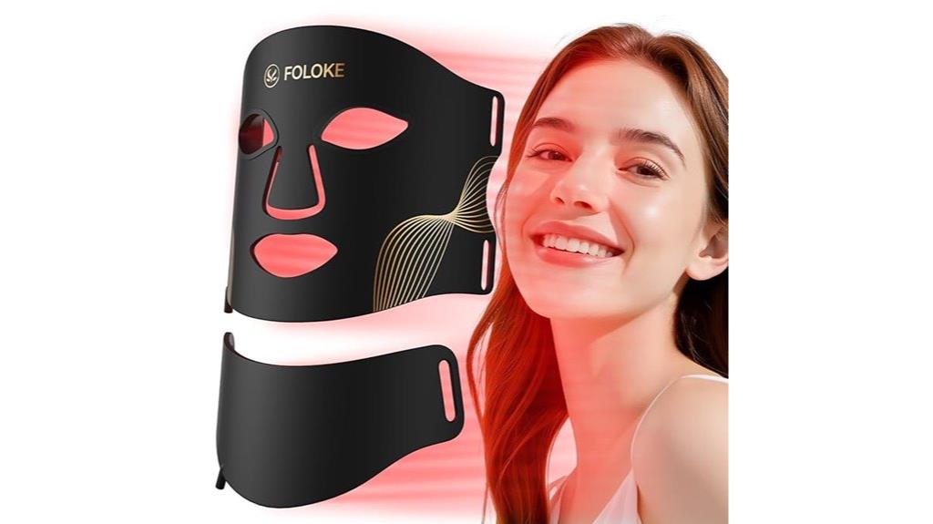 red led face mask