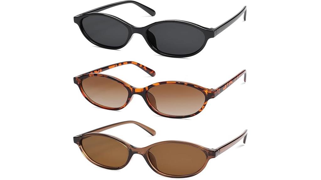 retro oval cat eye sunglasses