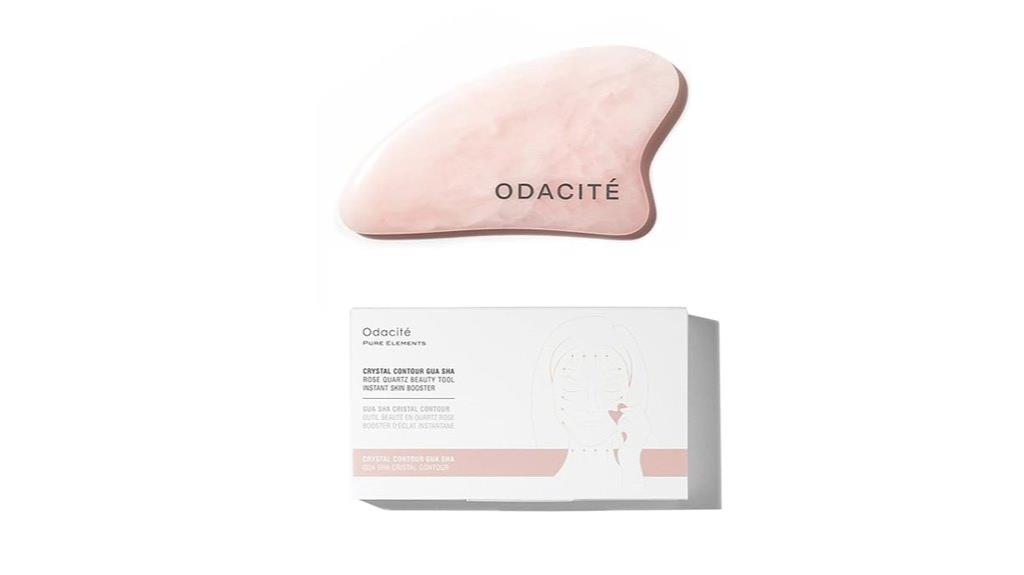 rose quartz facial gua sha