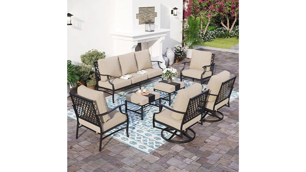 seven piece patio set