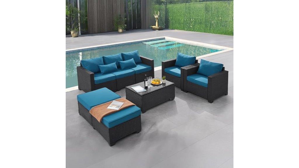 six piece patio furniture set
