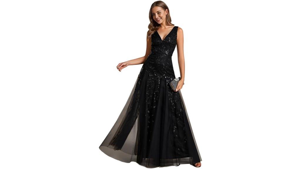 sleeveless v neck sequin