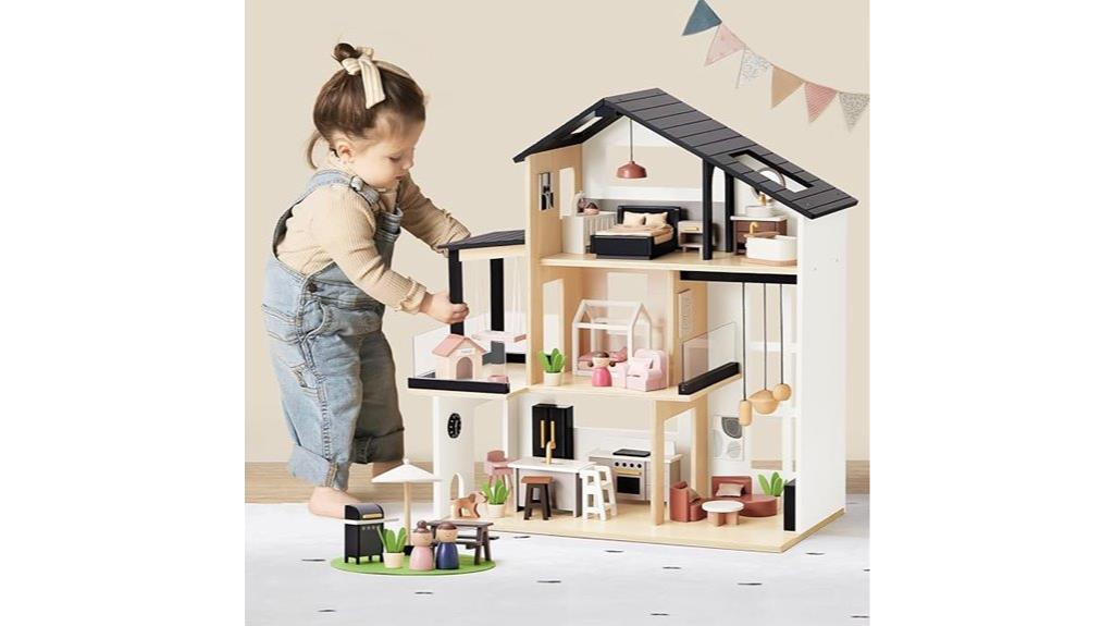 small toy dollhouse set