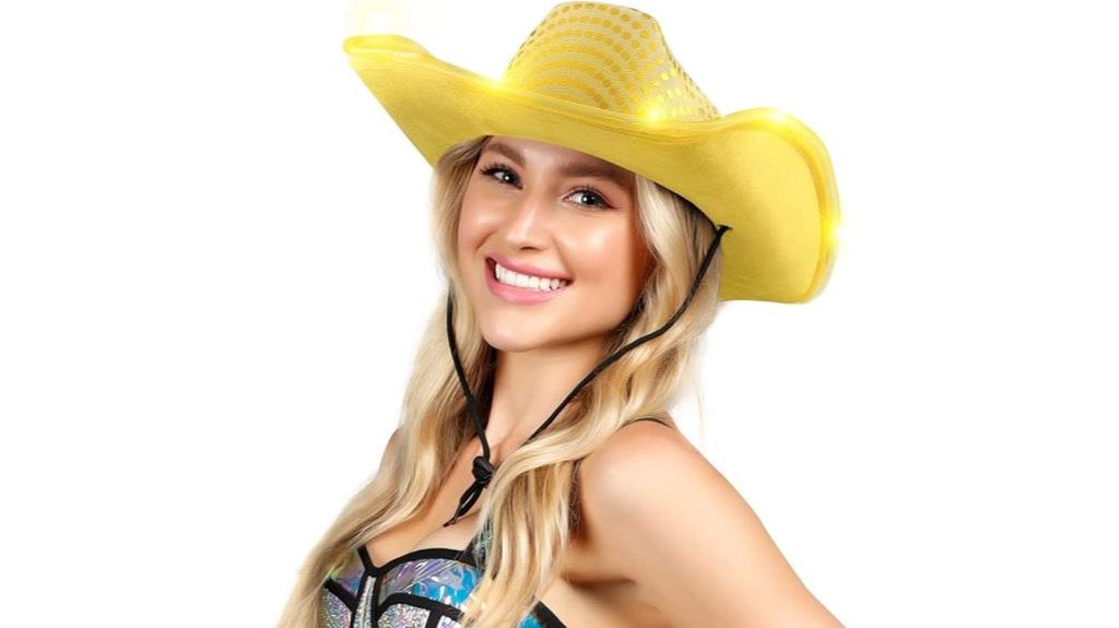 sparkly led cowboy hat