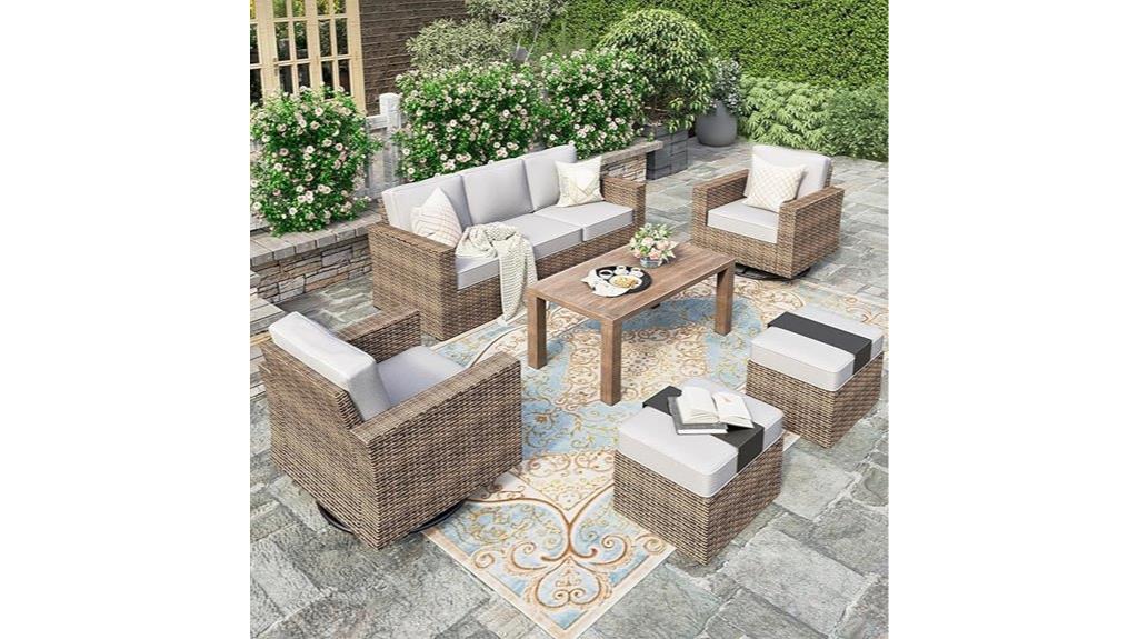 swivel glider patio set