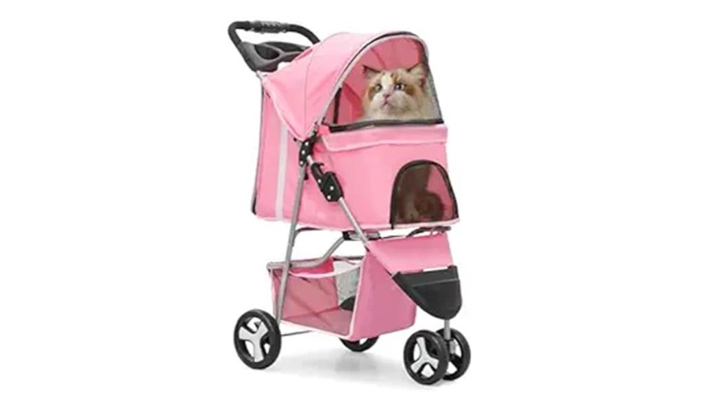 three wheel pet stroller